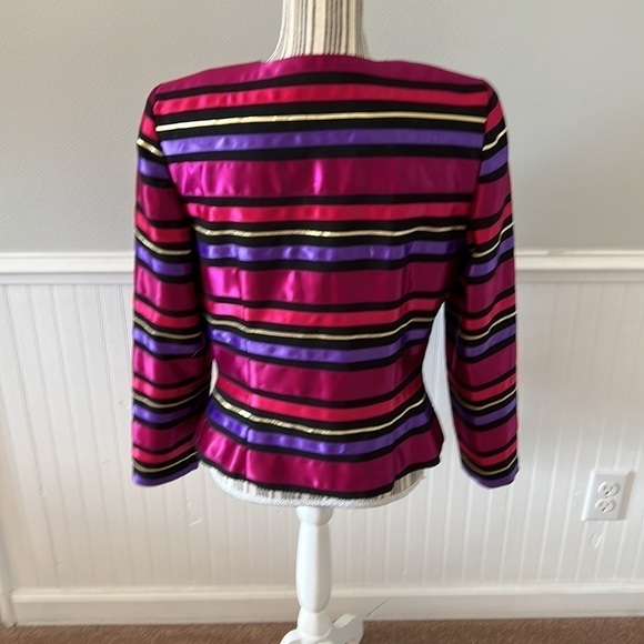Maggy London by Kenneth Nolan Striped Jacket Size 6 - Picture 4 of 5